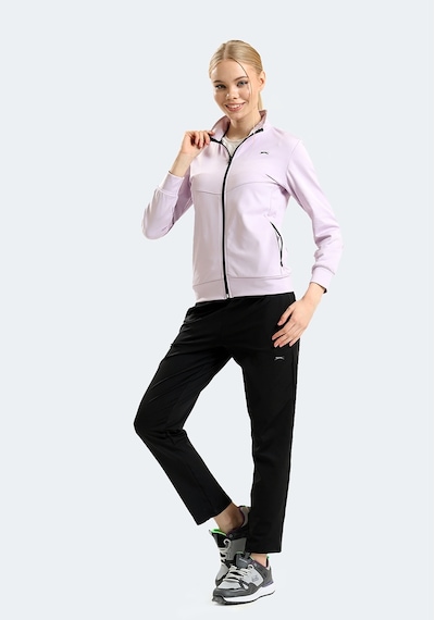 Slazenger RICHMAL Kadın Fermuarlı Dik Yaka Cepli Lila Eşofman Takımı