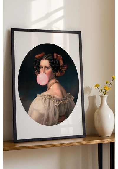 Klasik Portre Pop Art Çerçeveli Tablo Modern Ve Klasik Sanat Tasarımı Espirili Tablo Altered Art