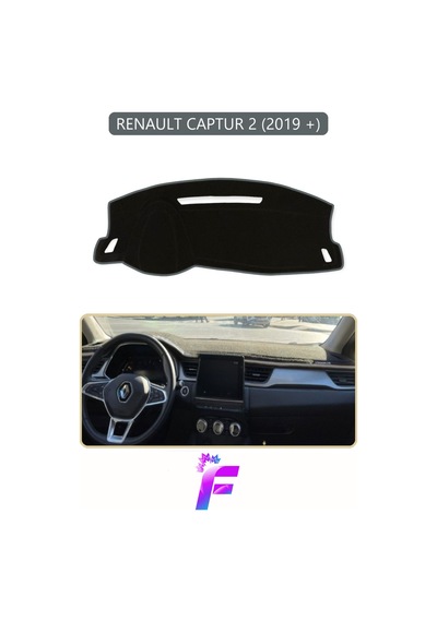Renault Captur 2 2019+ Uyumlu Torpido Örtüsü Yansıma Önleyici Koruma Hızlı Montaj J50