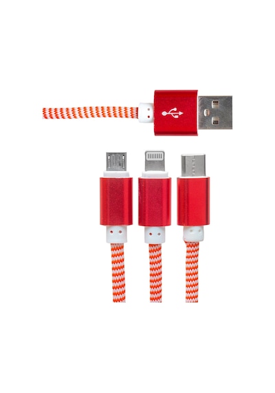Powermaster Mıcro Usb/Type-C/Lıghtnıng 2.1A Metal 1.2 Metre Şarj