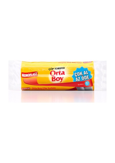 Koroplast Orta Boy 40'lı Çöp Torbası 55 X 60 Cm