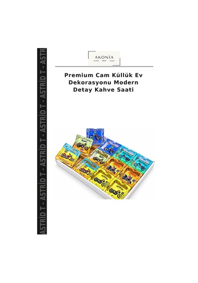 Premium Cam Küllük Ev Dekorasyonu Modern Detay Kahve Saati