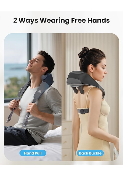 Cılı Isıtmalı Kablosuz Boyun Masajı, 4d Shiatsu Boyun Omuz Masajı Derin Doku Boyun Sırt Masajı Yastığı, Daha Geniş Masaj Başlığı Ve Daha Fazla Isıtma Alanı, Baba Anneye Hediye Cılı Isıtmalı Kablosuz Boyun Masajı, 4d Shiatsu Boyun Omuz Masajı Derin Doku Boyun Sırt Masajı Yastığı, Daha Geniş Masaj Başlığı Ve Daha Fazla Isıtma Alanı, Baba Anneye Hediye