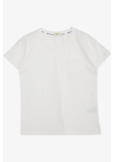 Breeze Erkek Çocuk Tişört Basic 4-8 Yaş, Ekru