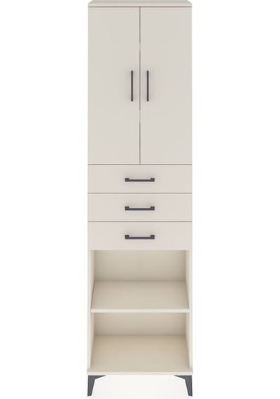 Arges Dolap 4 Raflı 3 Çekmeceli 2 Kapaklı 60x30x221 Aytaşı-ay... Aytaşı