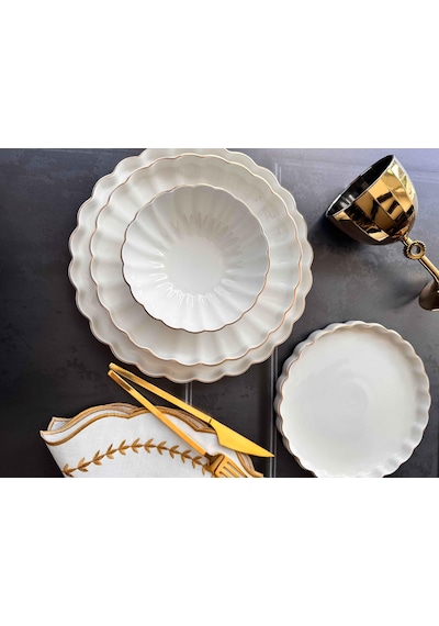 Yemek Takımı Royal Charme Gold 24 Parça 6 Kişilik Renkli