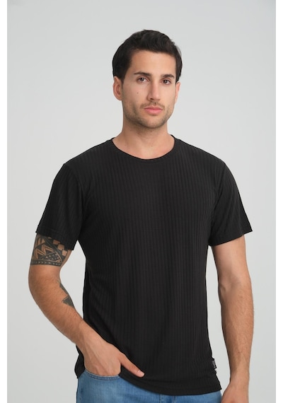 Alexander Gardi Alexandergardı Fitilli Bisiklet Yaka Regular Fit T-shirt E24-083 00 001