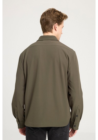 Wrangler Lee Loose Fit Rahat Kesim Haki Gömlek Ceket W242423801 Haki