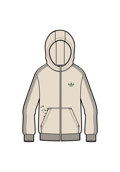 Adidas Unisex Çocuk Beyaz Sweatshirt Gfx Fz Hoodıe Jz9932 Beyaz
