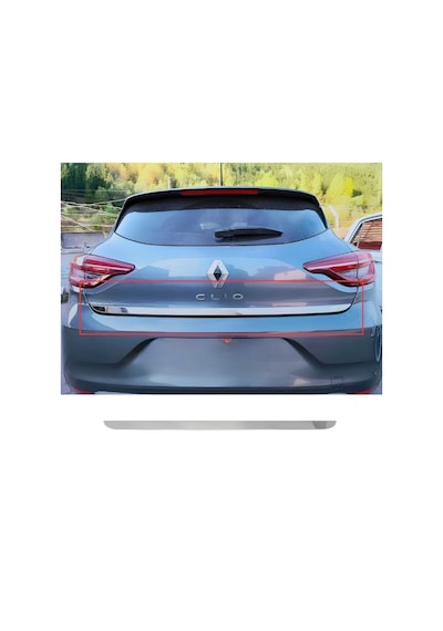 Ebal Otomotiv Renault Clio 5 HB Krom Bagaj Alt Çıtası 2020 P.ÇELİK