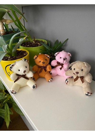 Ayıcık Figürlü Büyük Boy Peluş 4'li Anahtarlık