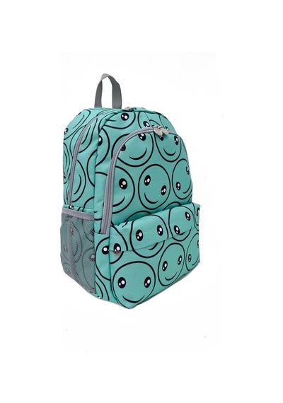 Superbag Kız Çocuk Ilkokul Çantası Smile Desenli Sırt Çantası Beslenmelik Ve Kalemlik 3'lü Set Su Yeşili