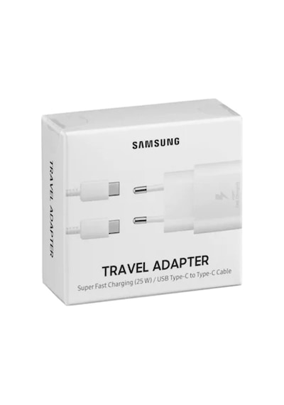 Samsung Uyumlu 25W Type-C To Type-C Şarj Aleti Black