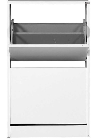 Flat Duo 2 Katlı Ayakkabılık Dolabı - Beyaz