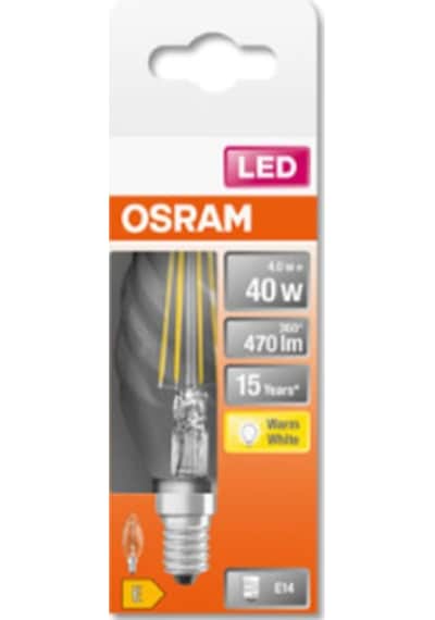 Osram Led Super Star Filaman Dim 4,8W 2700K Sarı Işık 470lm E14 Mum