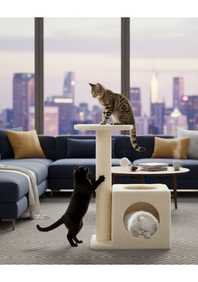 Reyo Pet Dekoratif Kedi Tırmalama Ve Oyun Evi