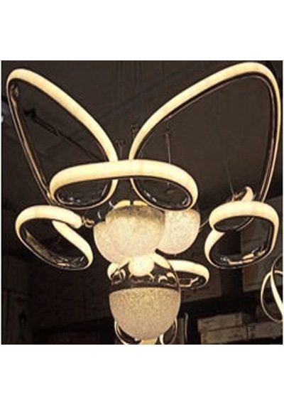 Has Light Kelebek Model Led Avize 3 Renkli Krom Rengi Gövde