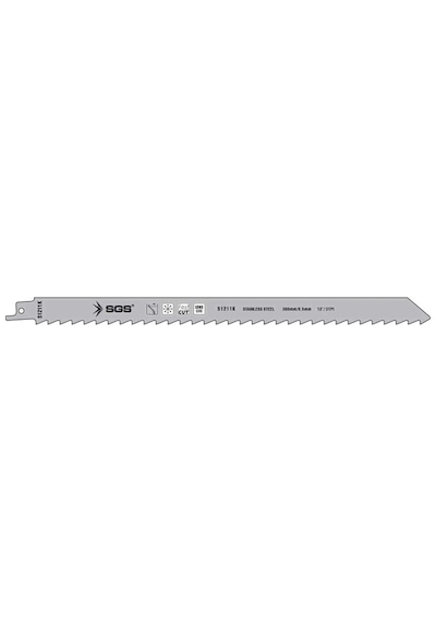 Sgs Tilki Kuyruğu Bıçağı, Paslanmaz 305 X 8,5 Mm, Paket İçi 5 Adet