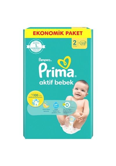 Prima 2 Beden Yenidoğan Bebek Bezi Fırsat Paketi 72 Adet