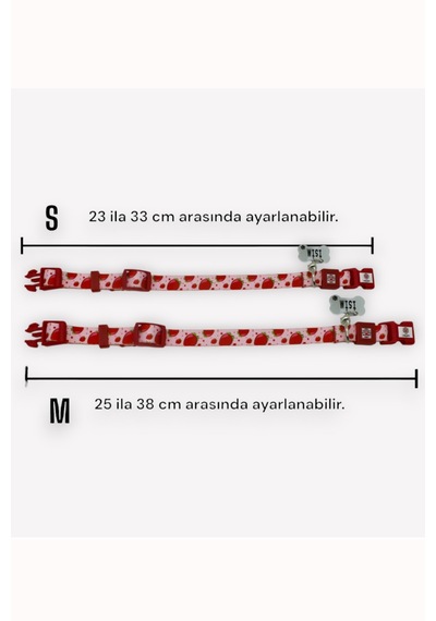 İsimli, Yavru Ve Küçük Irk Köpek Tasması, 1,5 Cm, Kişiye Özel Çlk Kırmızı