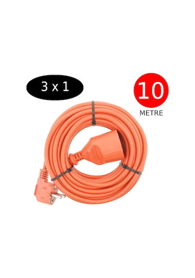 Tek-iş 10 Metre Uzatma Kablosu 3 X 1 Mm Ttr Bakır Kablo Erkek Fiş Dişi Fiş Baskılı Seyyar Ara Kablo Diğer Tek-iş 10 Metre Uzatma Kablosu 3 X 1 Mm Ttr Bakır Kablo Erkek Fiş Dişi Fiş Baskılı Seyyar Ara Kablo Diğer