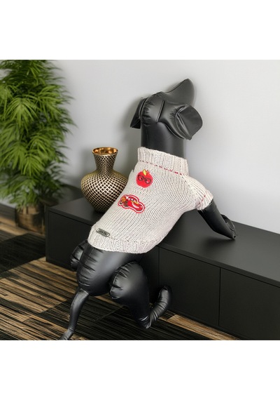 Köpek İçin Cherry Racer Gri Kazak