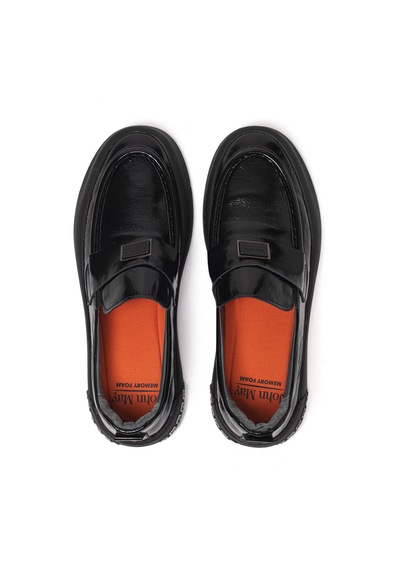 Black Wrinkled Oxford Klasik Erkek Diğer Ka-26y-alfa5405 John May Munıh Shoe Siyah
