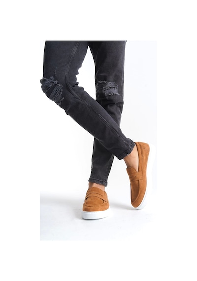 Slw180 Estilo X Bağcıksız Süet Erkek Günlük Spor Klasik Ayakkabı Bt Taba Taba