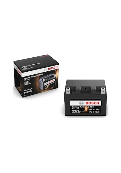 Bosch Motosiklet Bakımsız Akü Fa118 Y/b T12a-bs 12v 10 Ah 2 Yıl