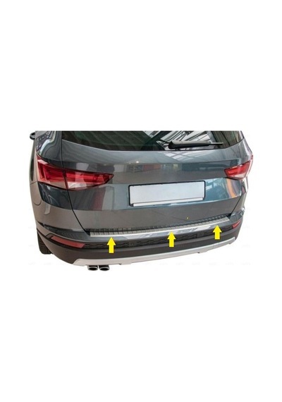 Ebal Otomotiv Seat Ateca krom Arka tampon Eşiği( TAŞLI) 2016 ve üzeri paslanmaz çelik