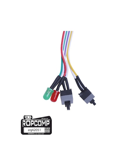 Ropcomp Power, Reset Butonu, Hdd Işlem Led Işıklı Pc Atx Kablo