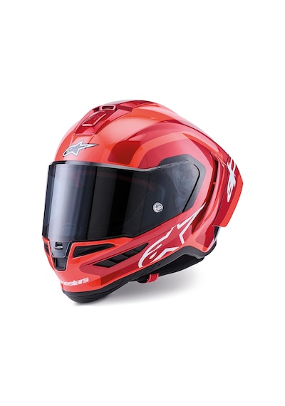 Alpinestars Supertech R10 Carbon Arius Spor Motosiklet Kaskı Siyah Beyaz Kırmızı Siyah - Beyaz - Kırmızı