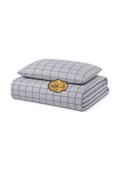 Tek Kişilik Pike Takımı 160x230 Cm Çok Amaçlı Yatak Örtüsü & Battaniye Gri Siyah