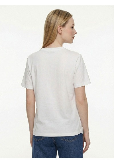 LOFT Regular Fit Kadın Tshirt K.kol Lf2042208 Q1.v1 Beyaz LOFT Regular Fit Kadın Tshirt K.kol Lf2042208 Q1.v1 Beyaz