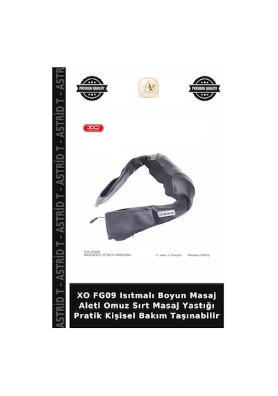 Xo Fg09 Isıtmalı Boyun Masaj Aleti Omuz Sırt Masaj Yastığı Pratik Kişisel Bakım Taşınabilir Çok Renkli