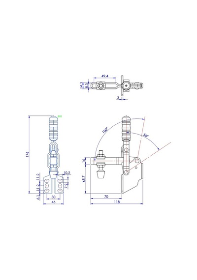 Goodhand Gh-12130-sm Yandan Montajlı Dikey Geçişli Kelepçe 227