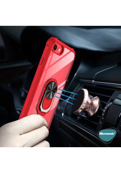 Microsonic Apple Uyumlu iPhone 6 Kılıf Grande Clear Ring Holder