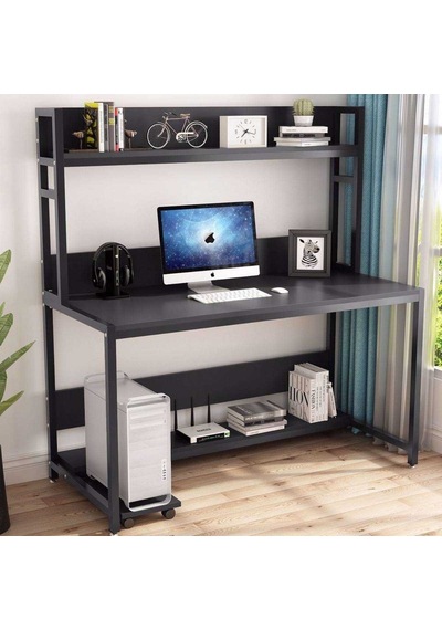 Zizuva Zizuva Tasarım Ev Ofis Raflı Kitaplıklı Metal Çalışma Masası Ve