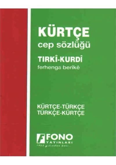 Kürtçe - Türkçe Türkçe - Kürtçe Cep Sözlüğü- Fono Yayınları