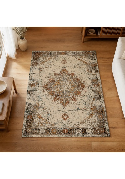 Kartela Halı Melo Halı Jüt Taban Dokuma Halı Bej - 180 X 270 Cm