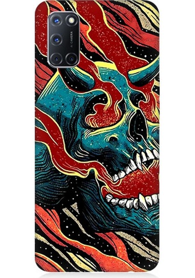 Oppo A52 Uyumlu Silikon Kılıf Devil Skull Şeytan Kafatası