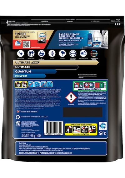 Finish Ultimate Bulaşık Makinesi Deterjanı Tableti 40 Kapsül