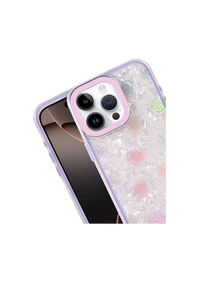 Apple iPhone Uyumlu 16 Pro Max Lumi Desenli Kapak - Mor Bz8683140873844
