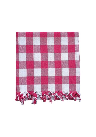 150x150 Cm Kareli Yer Sofra Bezi Piknik Masa Örtüsü Saçaklı Renkli