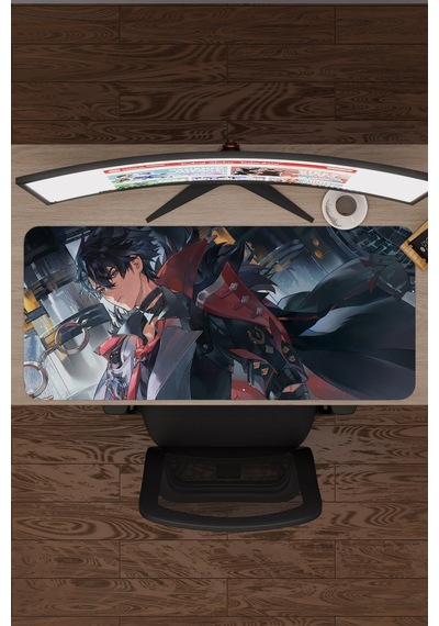 Wriothesley Genshin Impact Anime Gacha V5 - 90x40 Xxl Gaming Mouse Pad Fare Altlığı