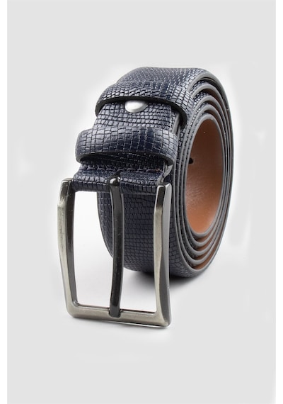 Tudors Erkek %100 Hakiki Deri 3,5 Cm Klasik Lacivert Kemer-24012