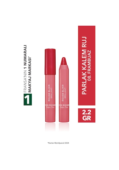Yves Rocher Parlak Kalem Ruj 2.2 G-08. Frambuaz 08 Frambuaz