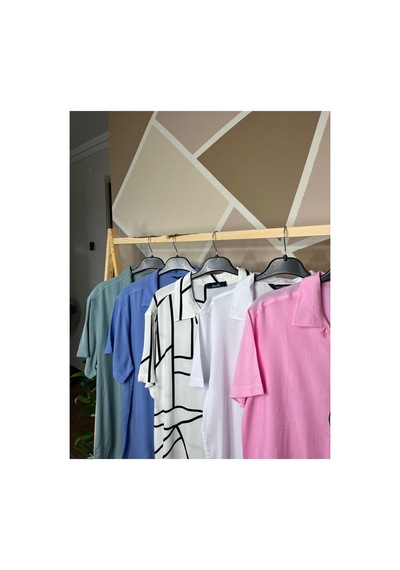 Mfz Giyim Pembe Renk 5'li Viskon Unisex Gömlek Mfz Giyim Pembe Renk 5'li Viskon Unisex Gömlek