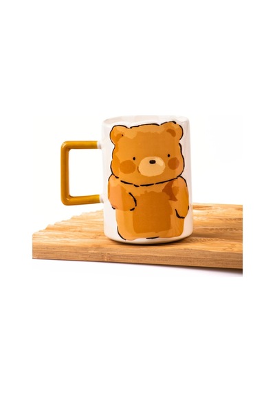 Mukko Home Sevimli Ayı Kabartmalı Porselen Kupa - 350 Ml, El Dekoru Boyama, Şık Ve Dayanıklı Kupa,krem, Mug50k Beyaz - Çok Renkli Mukko Home Sevimli Ayı Kabartmalı Porselen Kupa - 350 Ml, El Dekoru Boyama, Şık Ve Dayanıklı Kupa,krem, Mug50k Beyaz - Çok Renkli