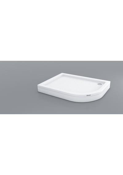 Shower 80X140 Oval Asimetrik Duş Teknesi
